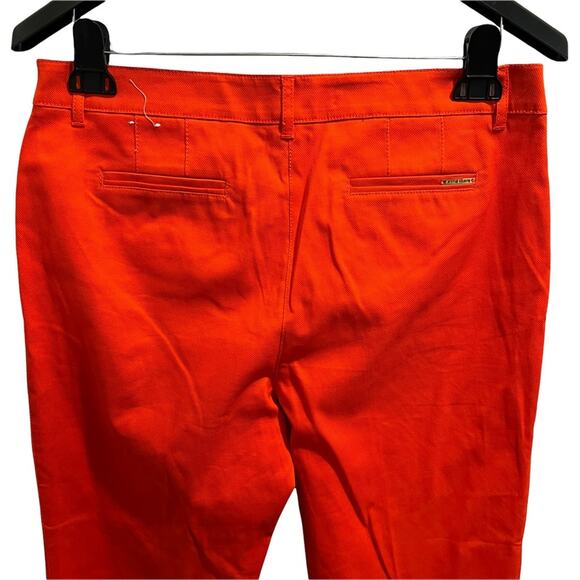 Anne Klein Orange Cropped Ankle Textured Pants Size 10 - Picture 4 of 9